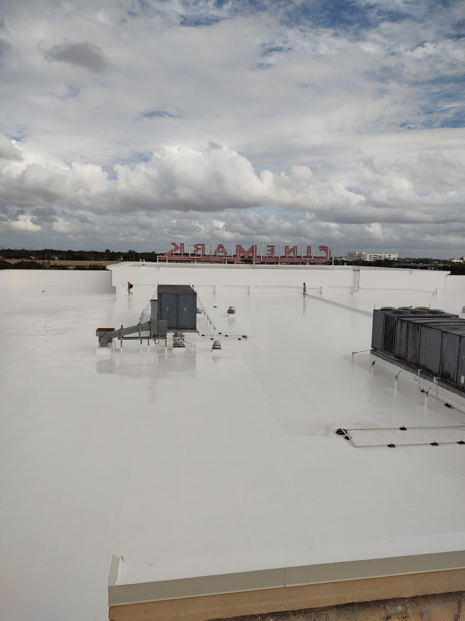 TPO roof coating completed